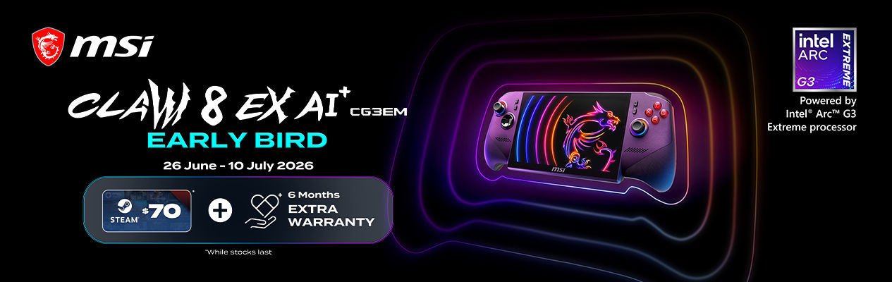 MSI Claw 8 EX AI+ Intel Arc Early Bird Pre-order Promotion